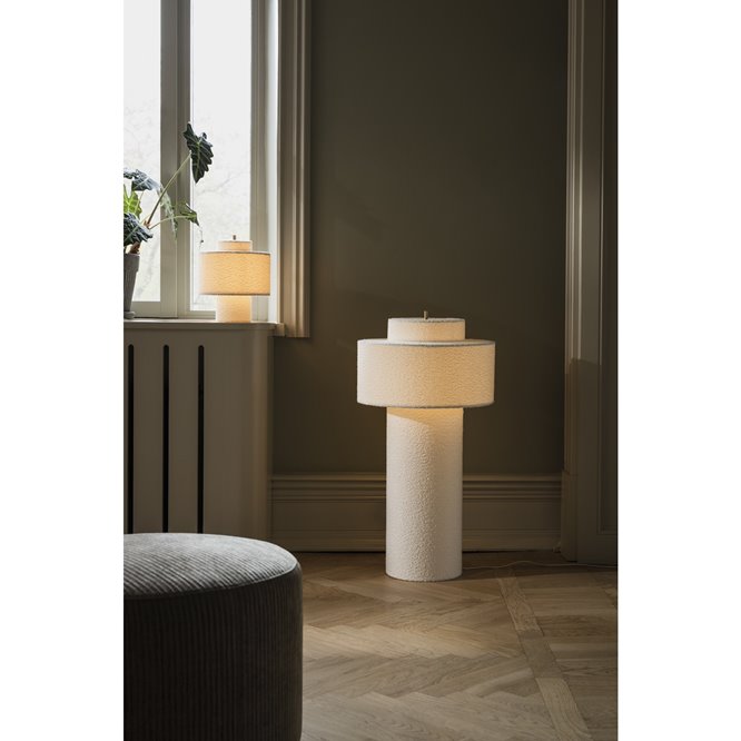 Lampa stojąca boucle japandi kremowa Noah 88cm modern classic